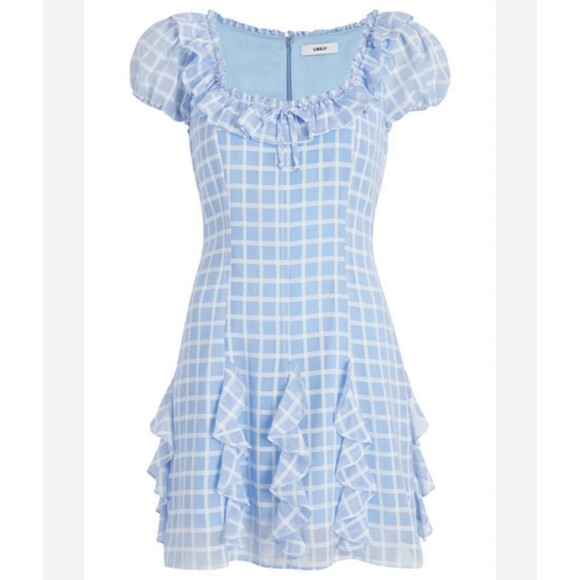 LIKELY Lula Mini Dress In Blue Bell Sz 10 New - Picture 1 of 12